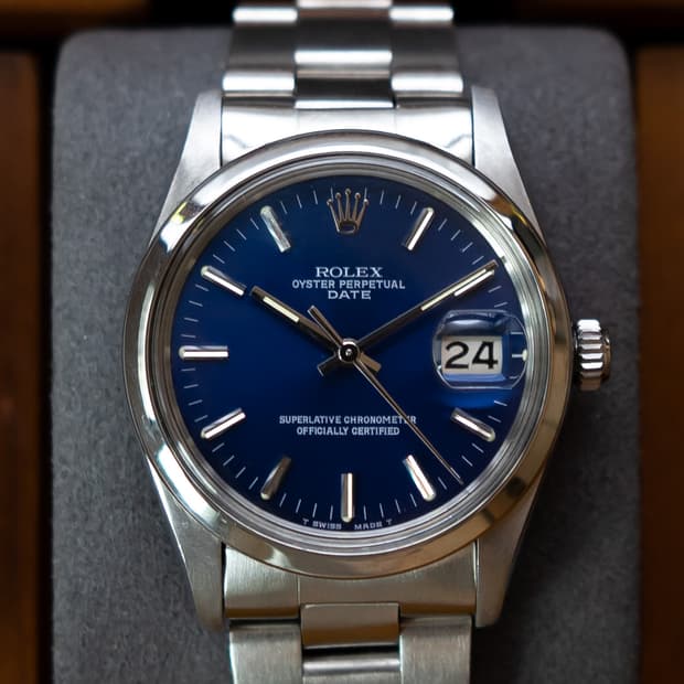 롤렉스 오이스터 퍼페츄얼 15000 청판 오토매틱 빈티지 시계