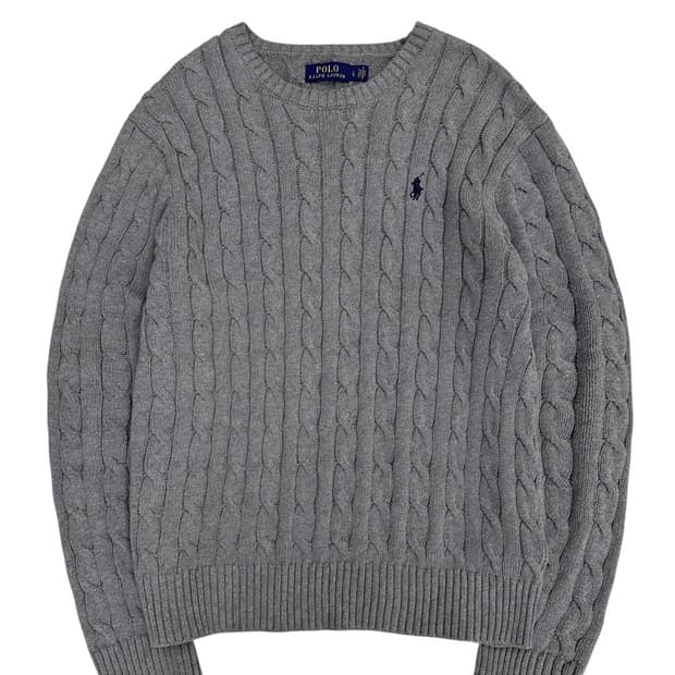 폴로 케이블니트 그레이 (L) 