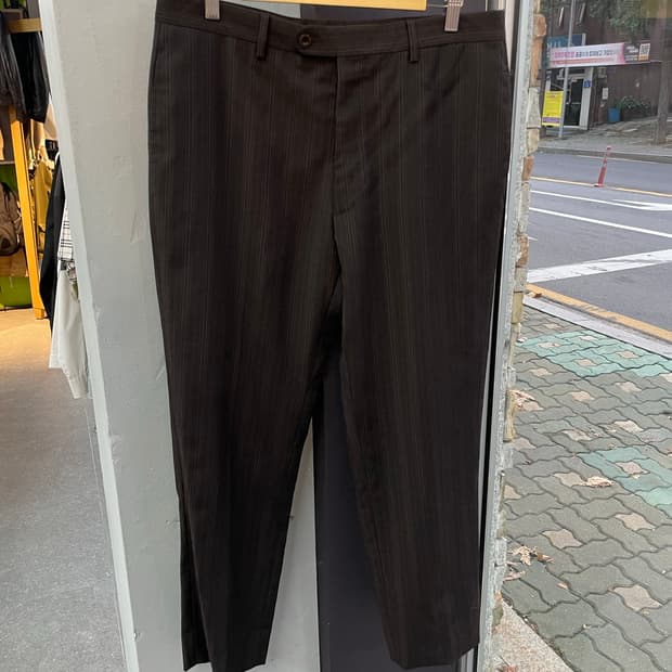 35/ 에르메스 핀스트라이프 울 트라우저 팬츠