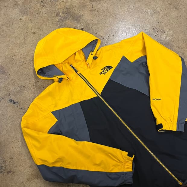 [정품/XS] 노스페이스 HYVENT 바람막이 옐로우 블랙 b10