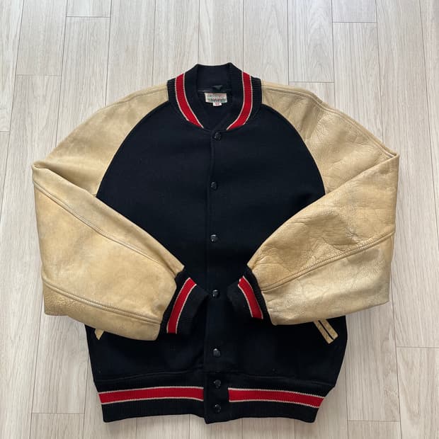 50s 60s sand clothing 바시티 자켓 (골든베어)