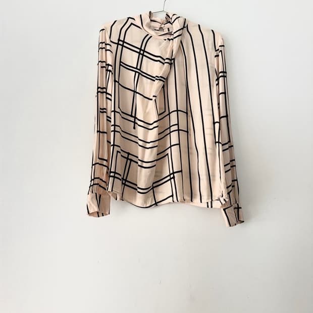 Grid drape classic shirt