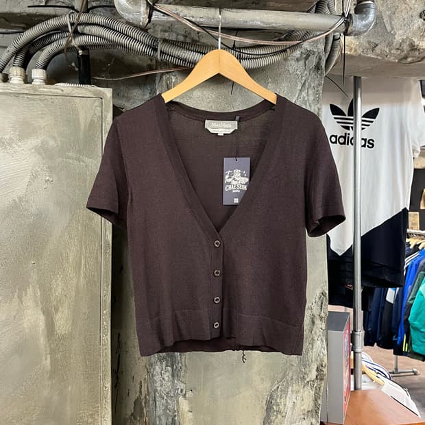 막스마라 반팔 가디건 브라운 M #csz2845