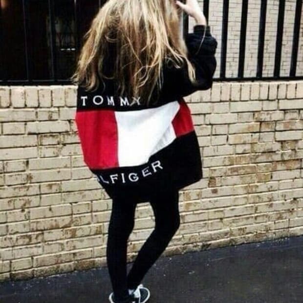 타미힐피거 올드스쿨 빅로고 빈티지 자켓