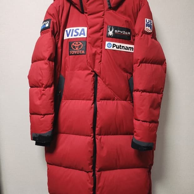 [M] 스파이더 덕다운 us 스키팀 롱패딩