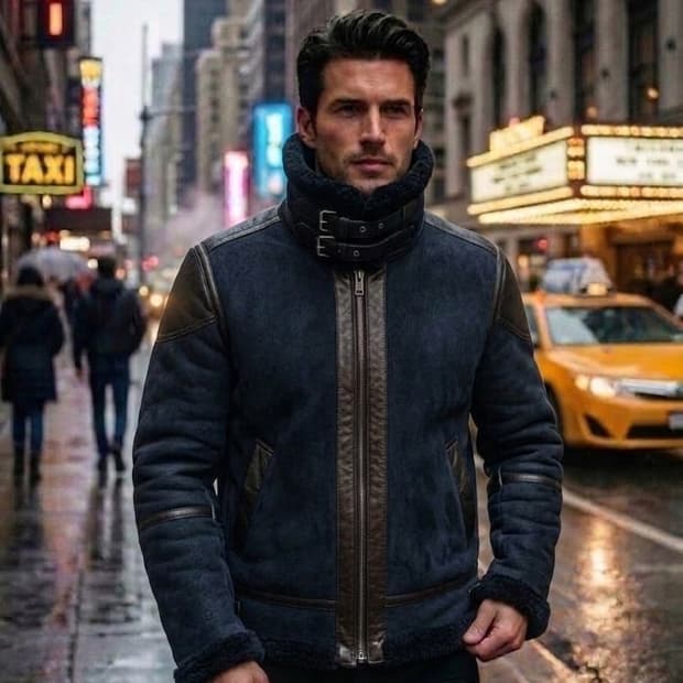 질스튜어트 뉴욕의 오일워시드 쉽스킨 무스탕(매장가198만원,105사이즈)