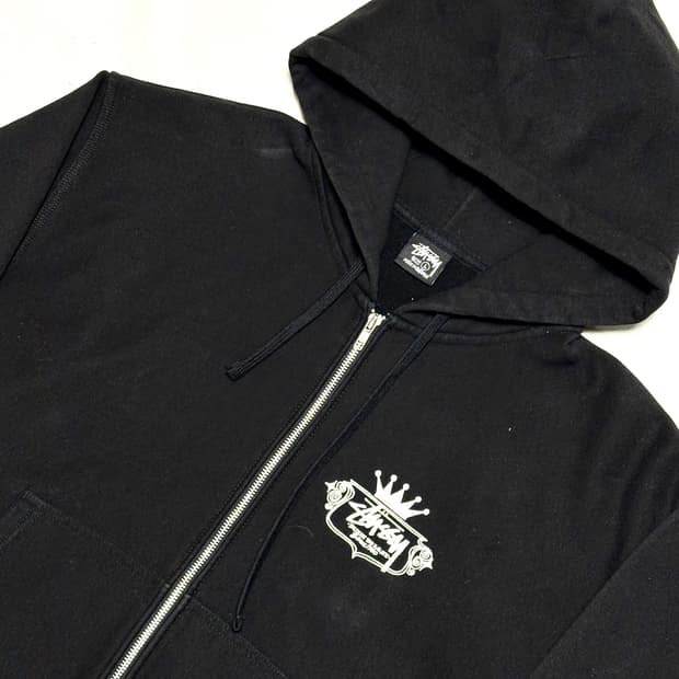 L 스투시 빌트 투 라스트 블랙 후드 집업