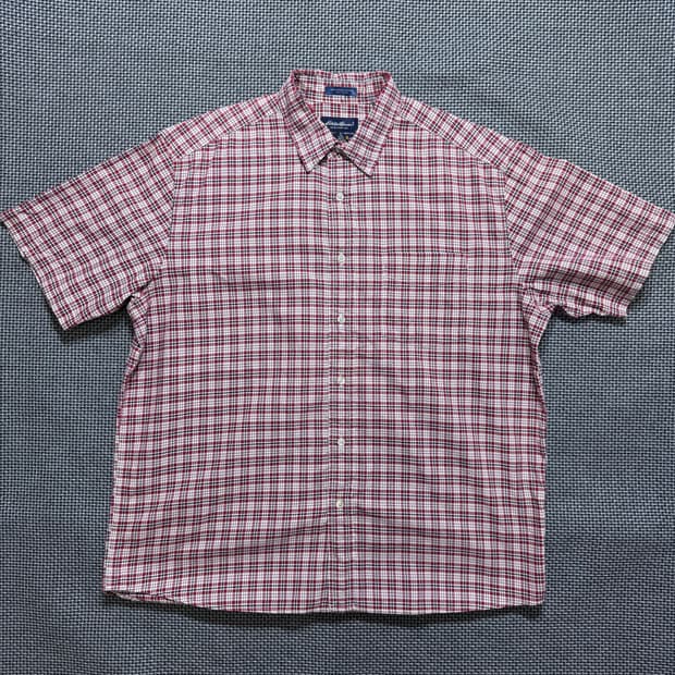 빈티지 에디바우어 체크 반팔 셔츠(kold_8453)