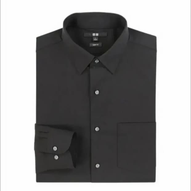 유니클로 이지케어 스트레치 슬림핏 브로드셔츠