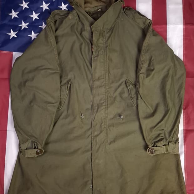 오리지날 미군 M-51 진나단파카 양털 라이너 스몰 셋트