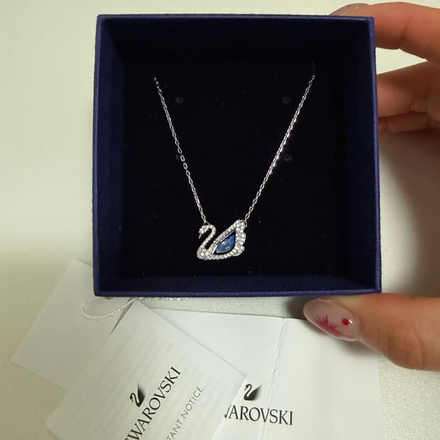 스와로브스키 목걸이 블루