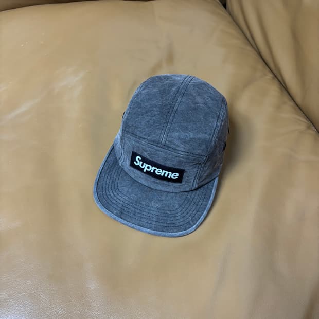 Supreme 슈프림 스톤 워시드 블랙 캠프캡 모자 (Black)