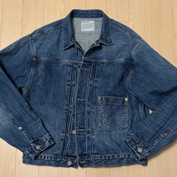 비헤비어 타입원 청자켓 type 1 워시드 블루 3사이즈