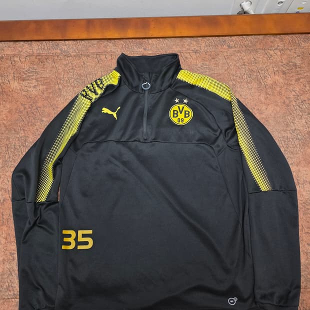 푸마 17-18 보르시아 도르트문트 트레이닝 하프집업 저지 L