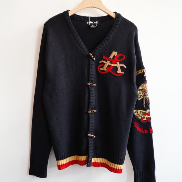 pelle pelle 펠레펠레 자수 패치 가디건