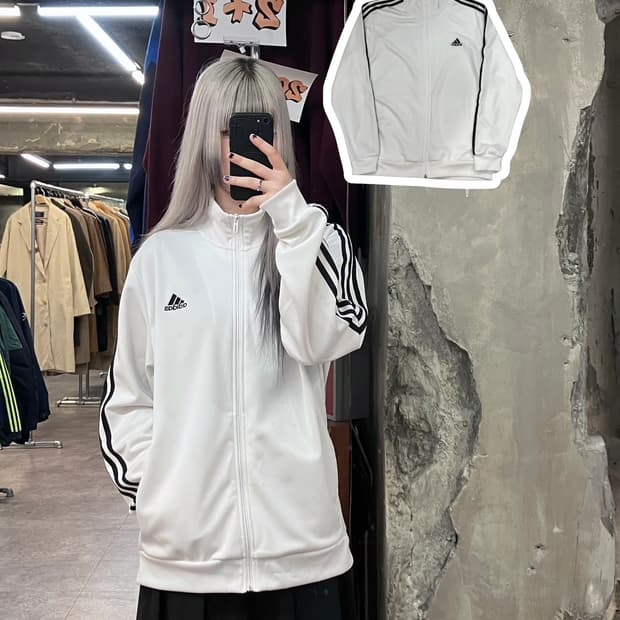 아디다스 삼선 져지 화이트 2XL  #csz3522