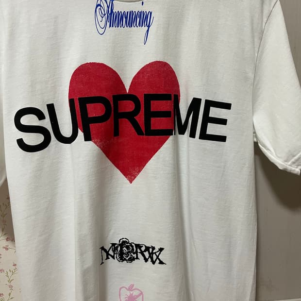 (M) 슈프림 25SS 어나운싱 티셔츠 화이트
