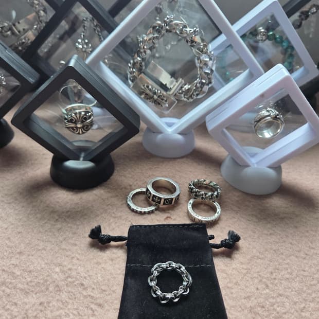 크롬하츠 페이퍼 체인링 정품