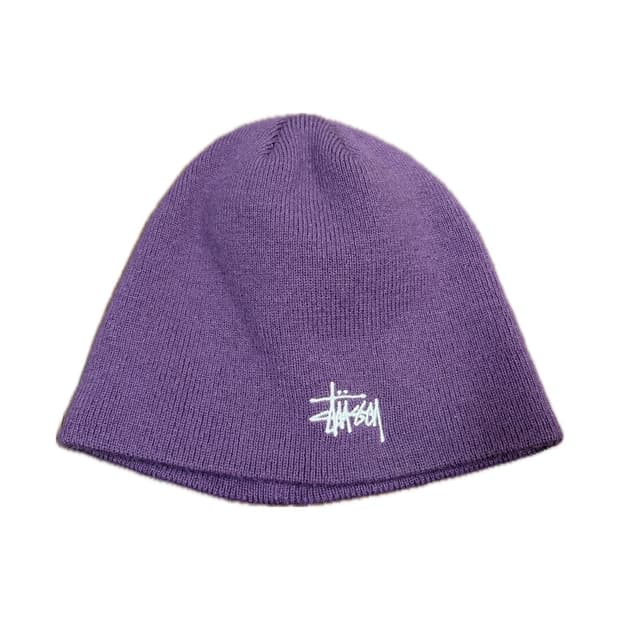 스투시 스컬 비니 퍼플