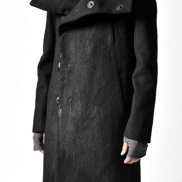착샷ㅇ) 더 비리디 안느 왁스드 하이넥 코트