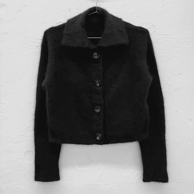 trois bonheurs 페렛 헤어 크롭 자켓