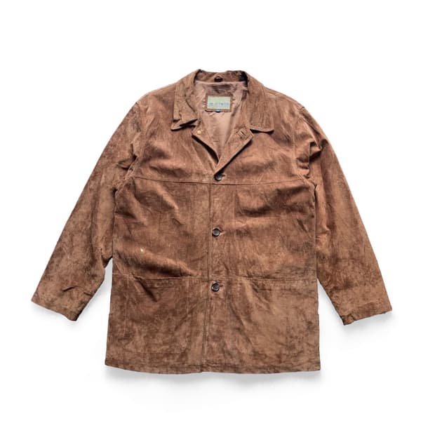 제이씨 트위드 J.C. Twidd 브라운 스웨이드 자켓