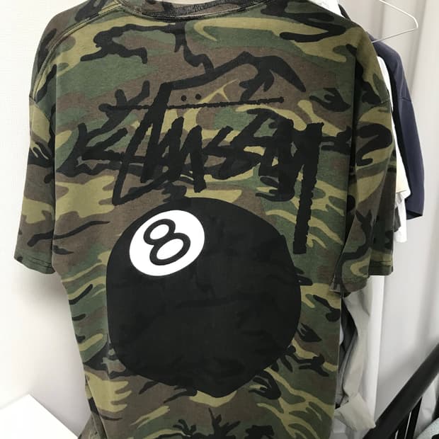 스투시 8볼 티셔츠 카모 stussy 8 ball t-shirt camo