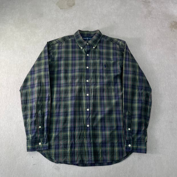 105 폴로랄프로렌 빈티지 체크 코튼 셔츠