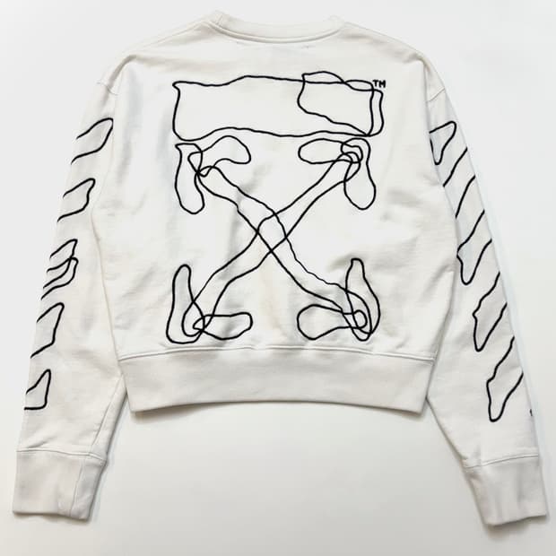 Off-White 오프화이트 앱스트랙트 애로우 자수 스웨트셔츠