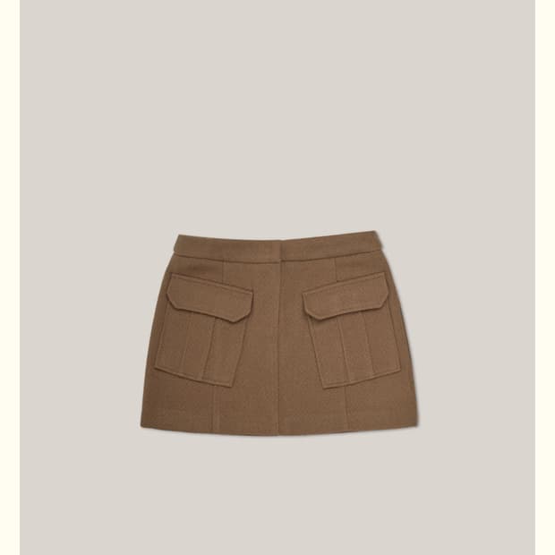 아우로 포켓 미니스커트 브라운M