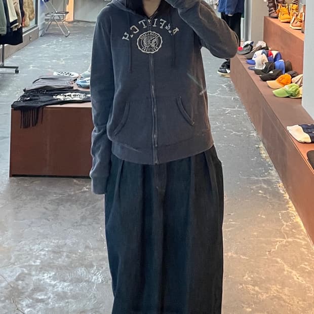 아베크롬비앤피치 네이비 후드 집업 H1076