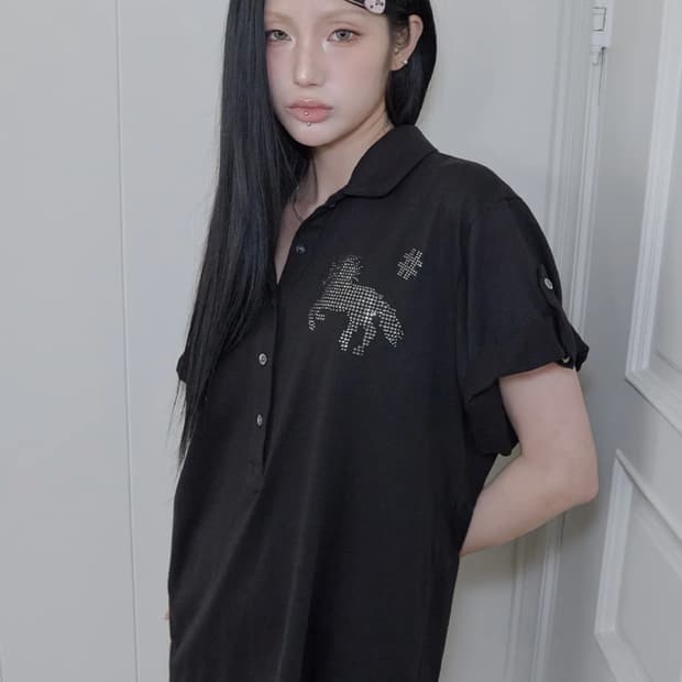 사일프레이 Horse Summer Polo Shirt / Black
