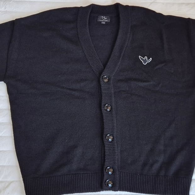 와릿이즌 엔젤 블랙와펜 가디건 XL