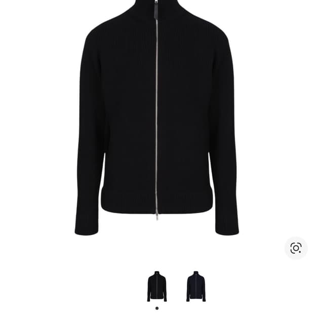 [새상품 / L] 메종 마르지엘라 니트 집업 가디건 블랙