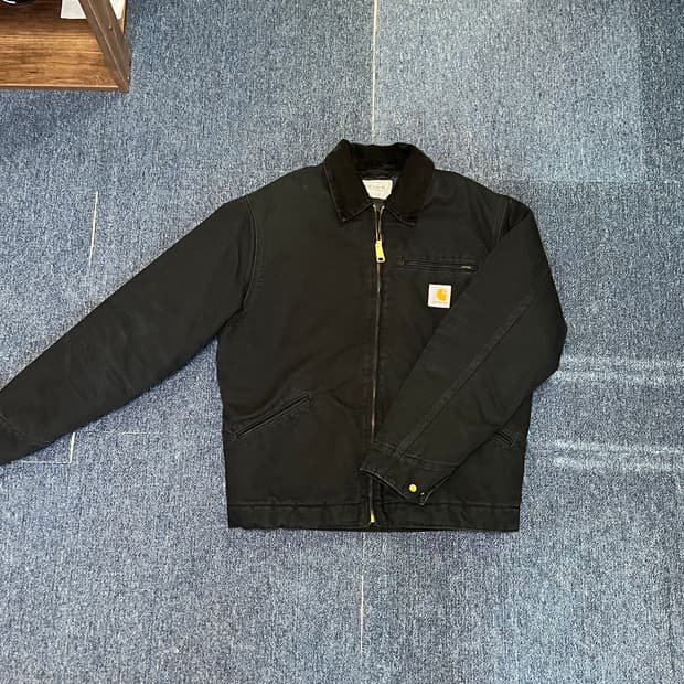 칼하트 WIP OG 디트로이트 자켓 블랙 스톤 캔버스 사이즈 S