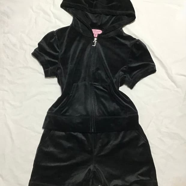 유일매물 쥬시꾸뛰르 벨벳 트레이닝 세트 셋업