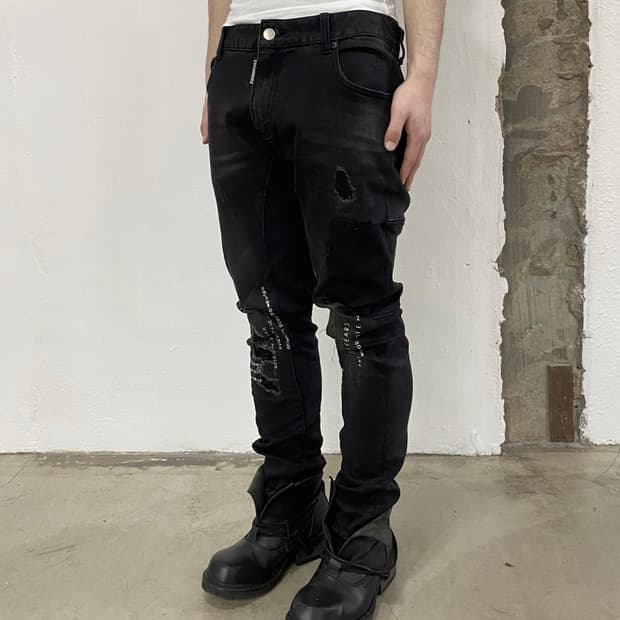 디스퀘어드2 디스트로이드 레터링 팬츠