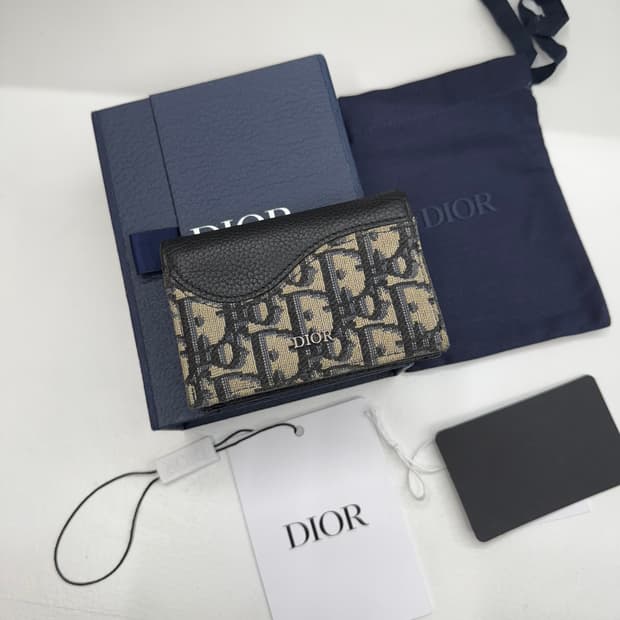 [풀박스] 디올 오블리크 새들 비즈니스 지갑