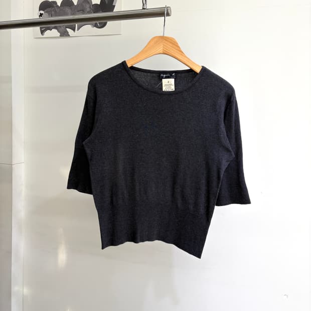 AGNES B. (Made in France) 니트 반팔