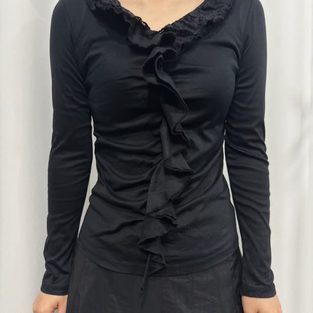 michael klein lace shirring top