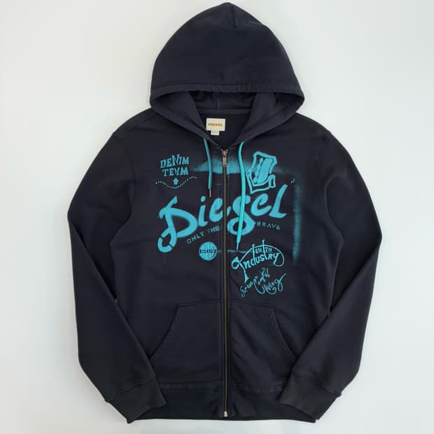 Diesel  디젤 프린팅 코튼 후드집업