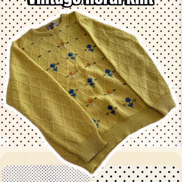 Vintage floral knit