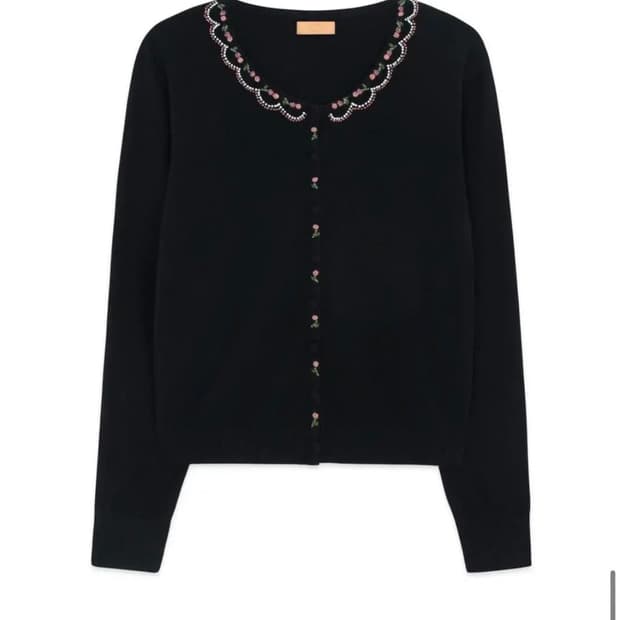 시눈 가디건 새상품BEADS POINT CARDIGAN (BLACK)
