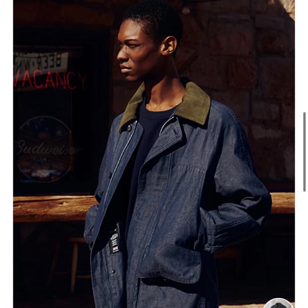 FFC x DOCUMENT 헨리코튼 워시드 데님 필드 자켓