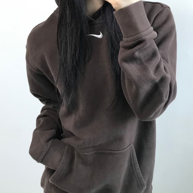 Nike 나이키 초코브라운 스우시 후디