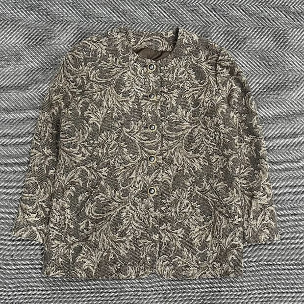 자카드 패턴 앤틱 자켓 v1169