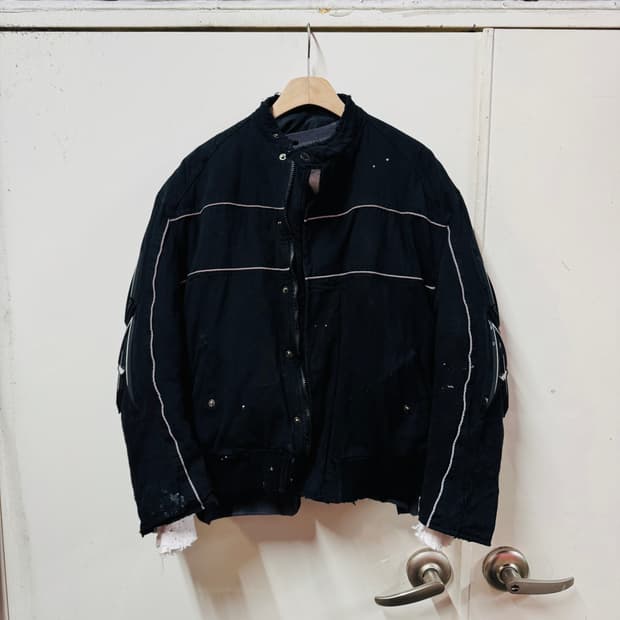 빈티지 바이커 패디드 점퍼