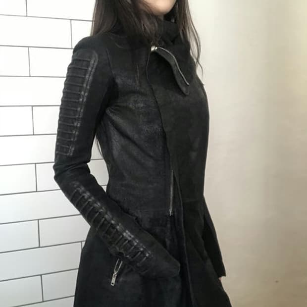 릭 오웬스(Rick Owens) 아카이브 슬리브 디테일 롱 자켓