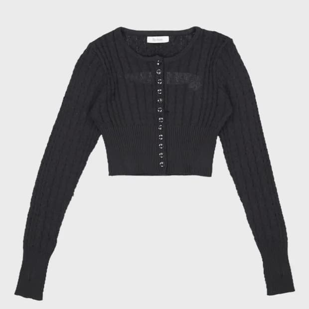 비엔프롬 케이블 크롭 가디건