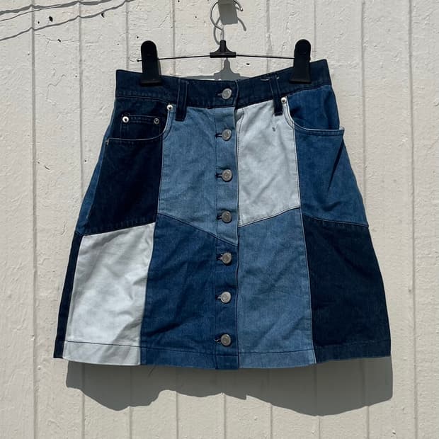 Patchwork Denim Skirt 패치워크 데님 스커트